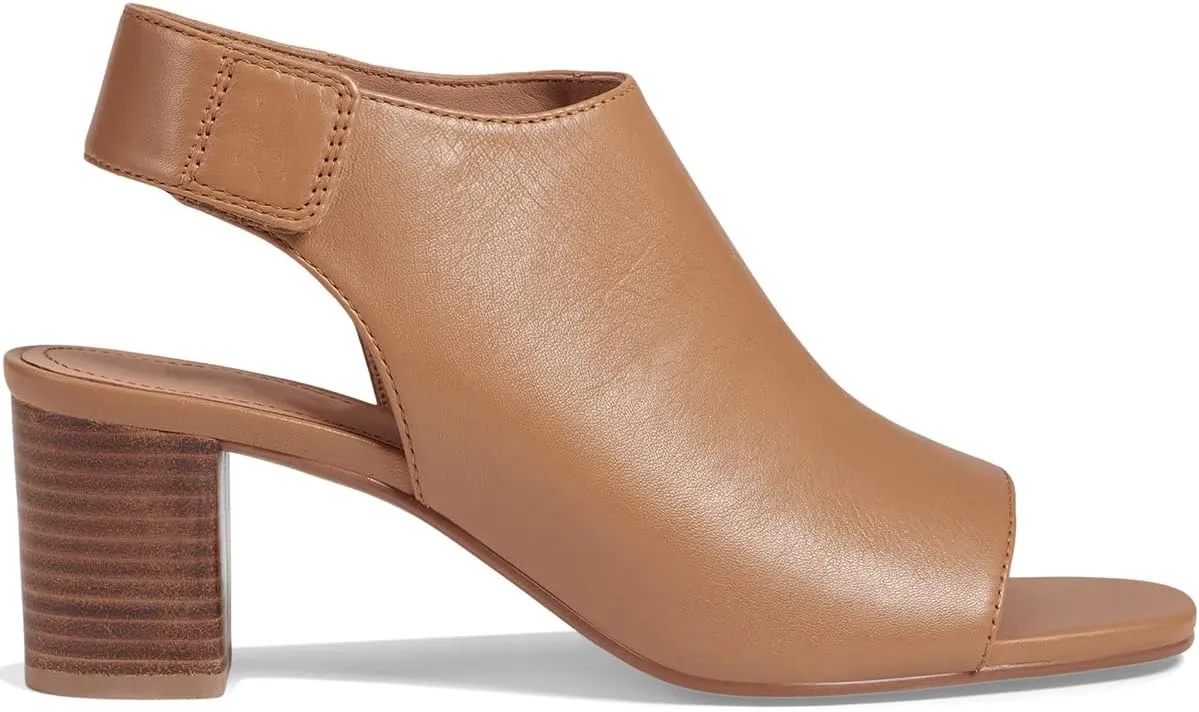MOOMMO Women Chunky Block Heel Booties Sandals Open Square Toe Cutout Ankle Boots Backless 2" Stacked Mid Heels Matte Sandal Bootie Dress Peep Toe Heeled Sandals Hook & Loop Vintage Comfort 4-11 M US