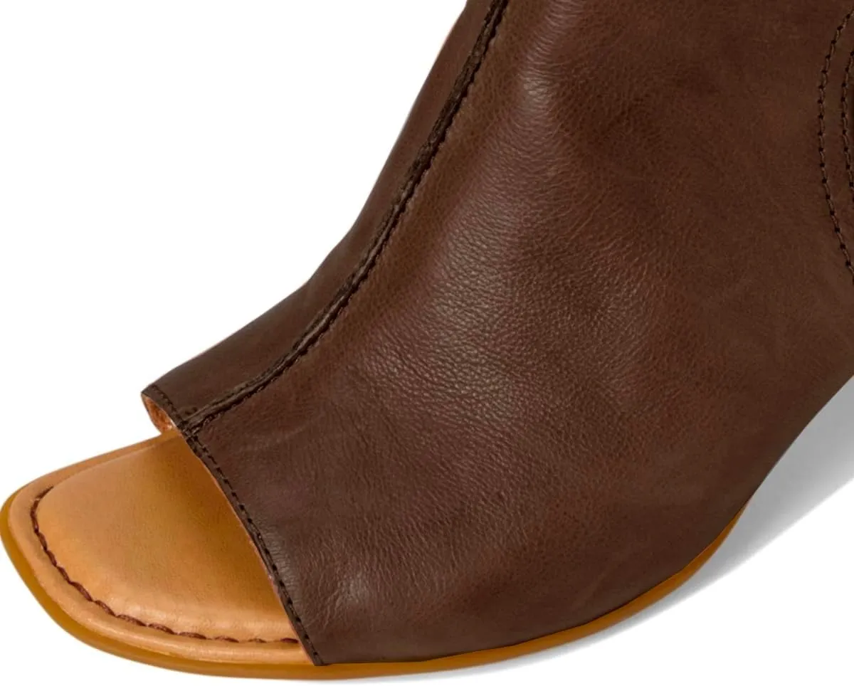 MOOMMO Women Chunky Stacked Heel Booties Sandals Suede Open Square Toe Cutout Ankle Boots Backless Mid Block Heels Slingback Sandals Buckle Ankle Strap Matte Peep Toe Summer Shoes Dressy 4-11 M US