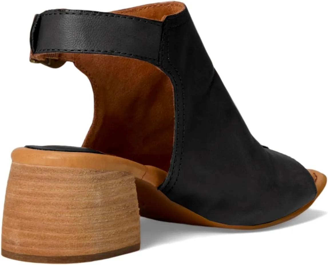 MOOMMO Women Chunky Stacked Heel Booties Sandals Suede Open Square Toe Cutout Ankle Boots Backless Mid Block Heels Slingback Sandals Buckle Ankle Strap Matte Peep Toe Summer Shoes Dressy 4-11 M US