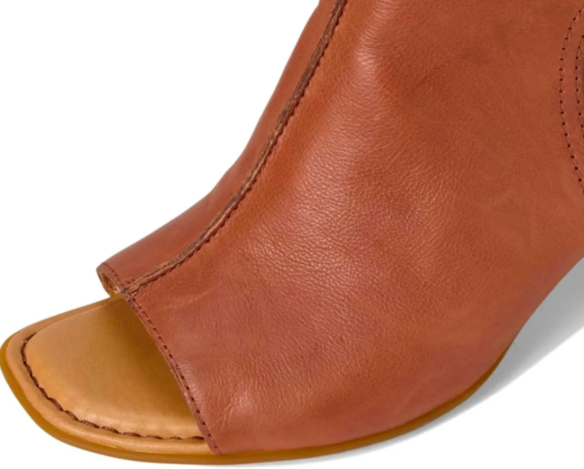 MOOMMO Women Chunky Stacked Heel Booties Sandals Suede Open Square Toe Cutout Ankle Boots Backless Mid Block Heels Slingback Sandals Buckle Ankle Strap Matte Peep Toe Summer Shoes Dressy 4-11 M US