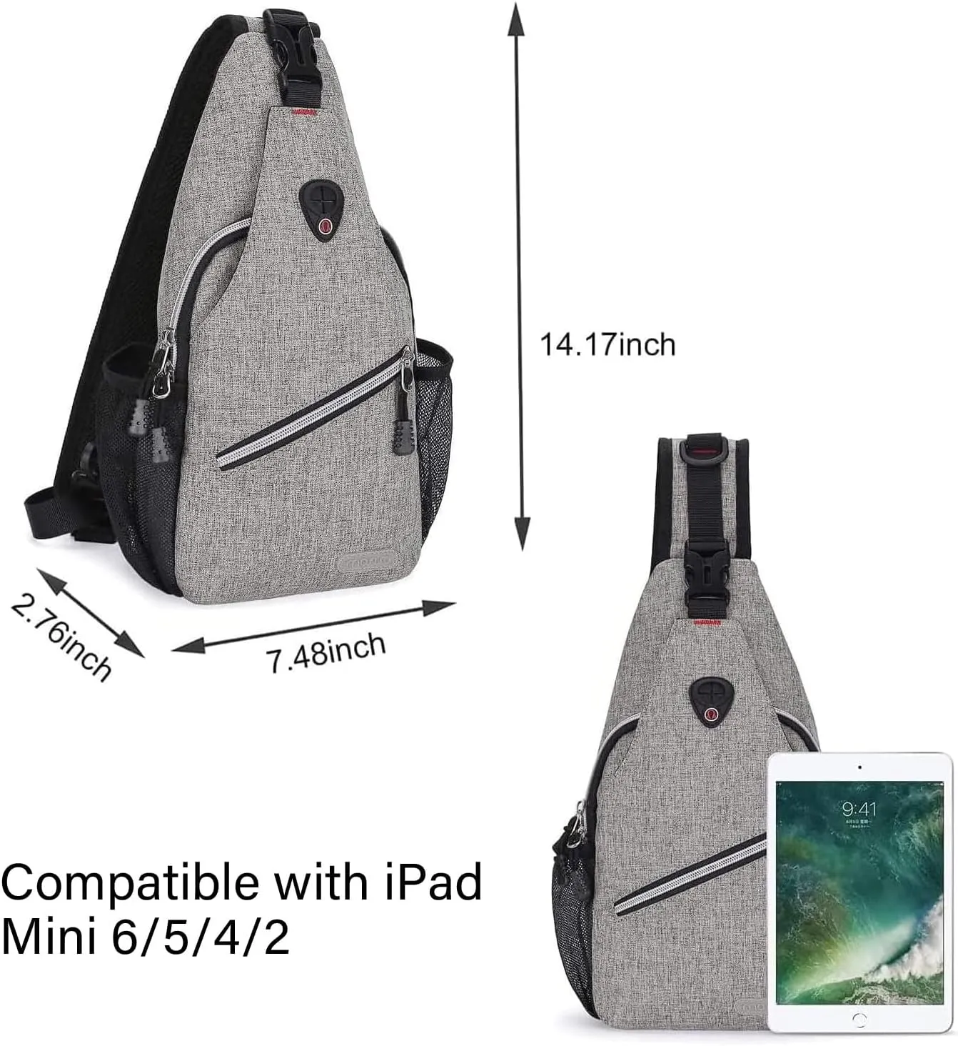MOSISO Mini Sling Backpack,Small Hiking Daypack Travel Outdoor Casual Sports Bag