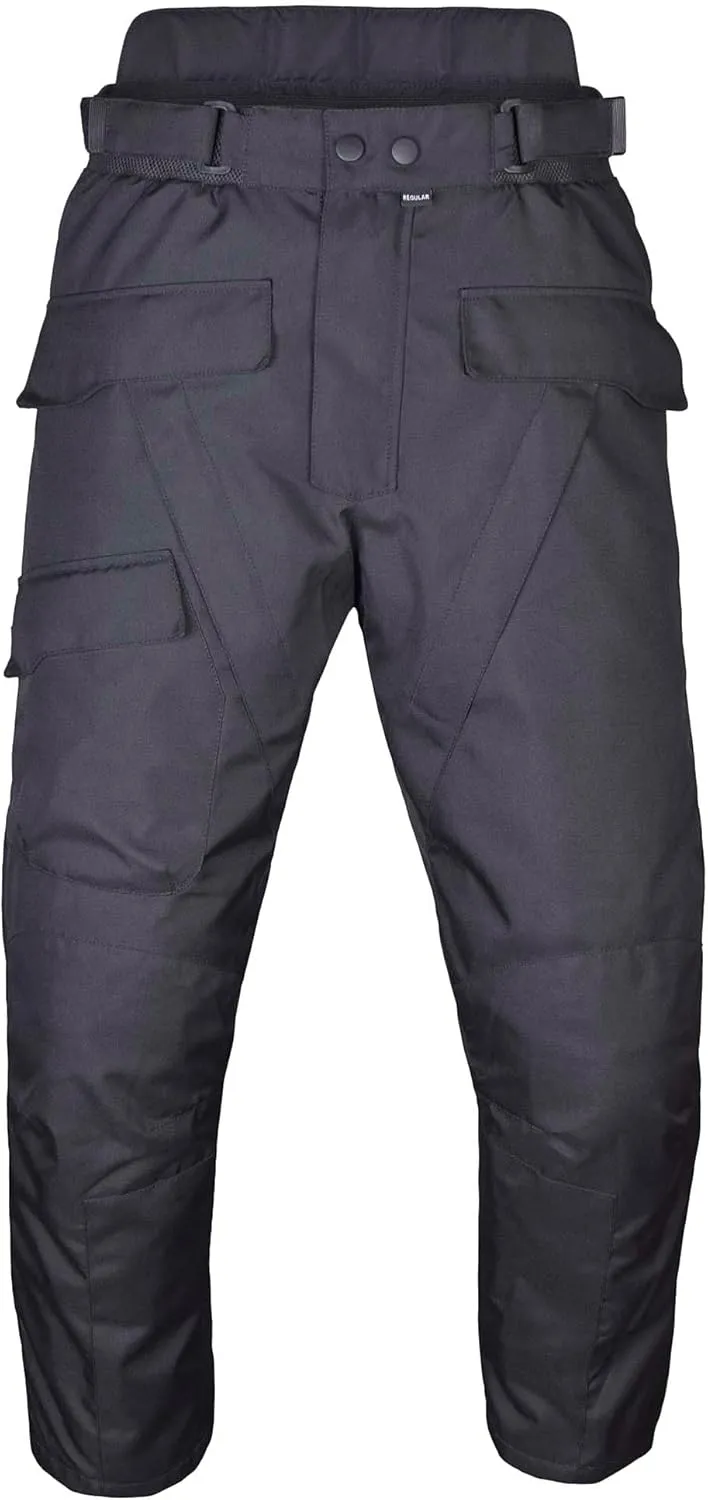 Motorcycle Pants for Men-Dual Sport Dirt Bike Gear -Riding Pants-Waterproof Armor Protective Black