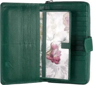 Mou Meraki Big Fat RFID Blocking Leather Organizer Checkbook Wallets For Women - Clutch