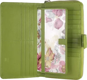 Mou Meraki Big Fat RFID Blocking Leather Organizer Checkbook Wallets For Women - Clutch