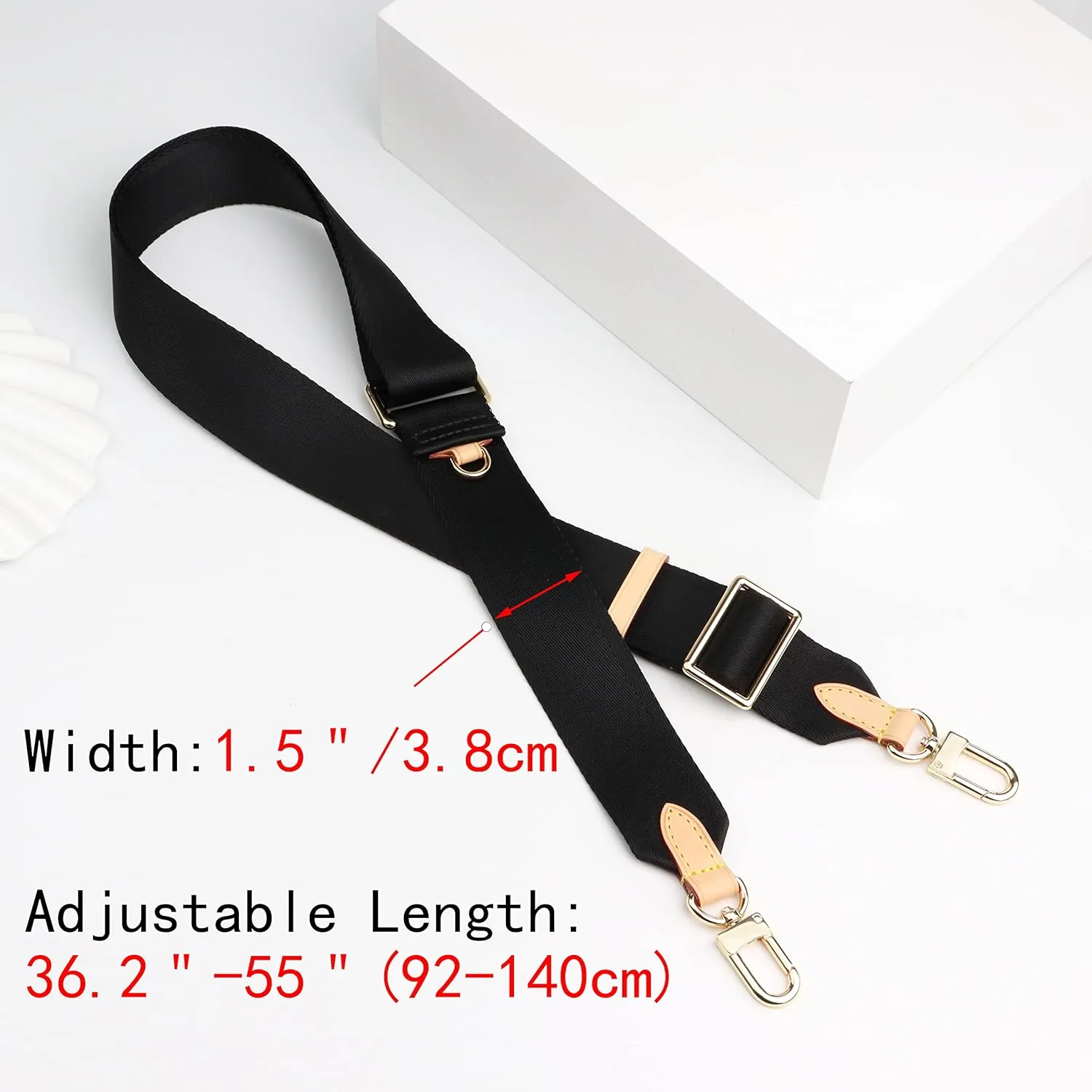 Multi Pochette Accessories Replacement Crossbody Adjustable Wide Canvas Strap for Shoulder Bags