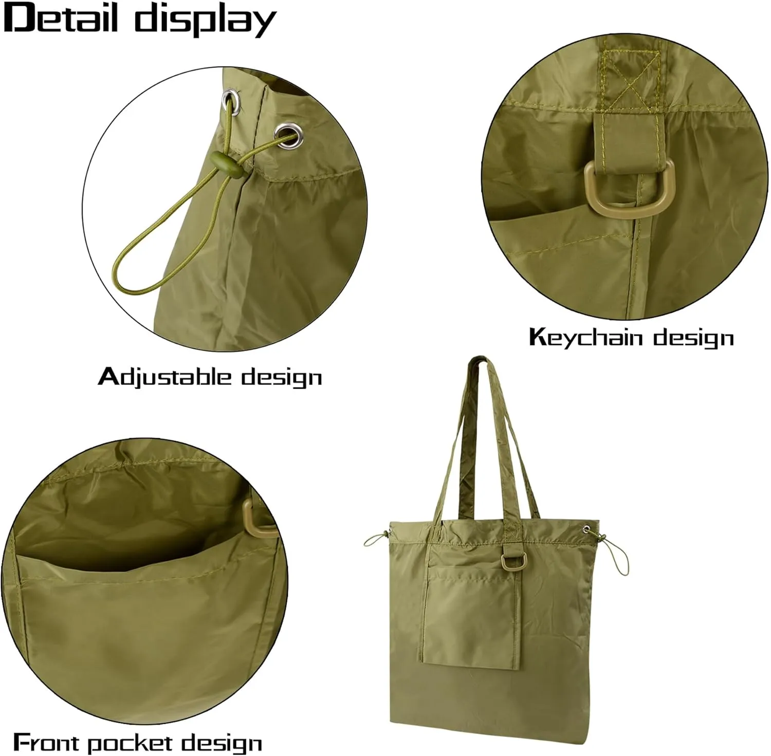 Multifunctional drawstring shopping bag large capacity shoulder bag handbag storage bag