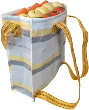Multifunctional Grocery Backpack - 4-Way Carry (Shoulder/Crossbody/Backpack/handheld), Reusable Shopping Tote Bag with Drawstring Closure & Fixed-Length Straps