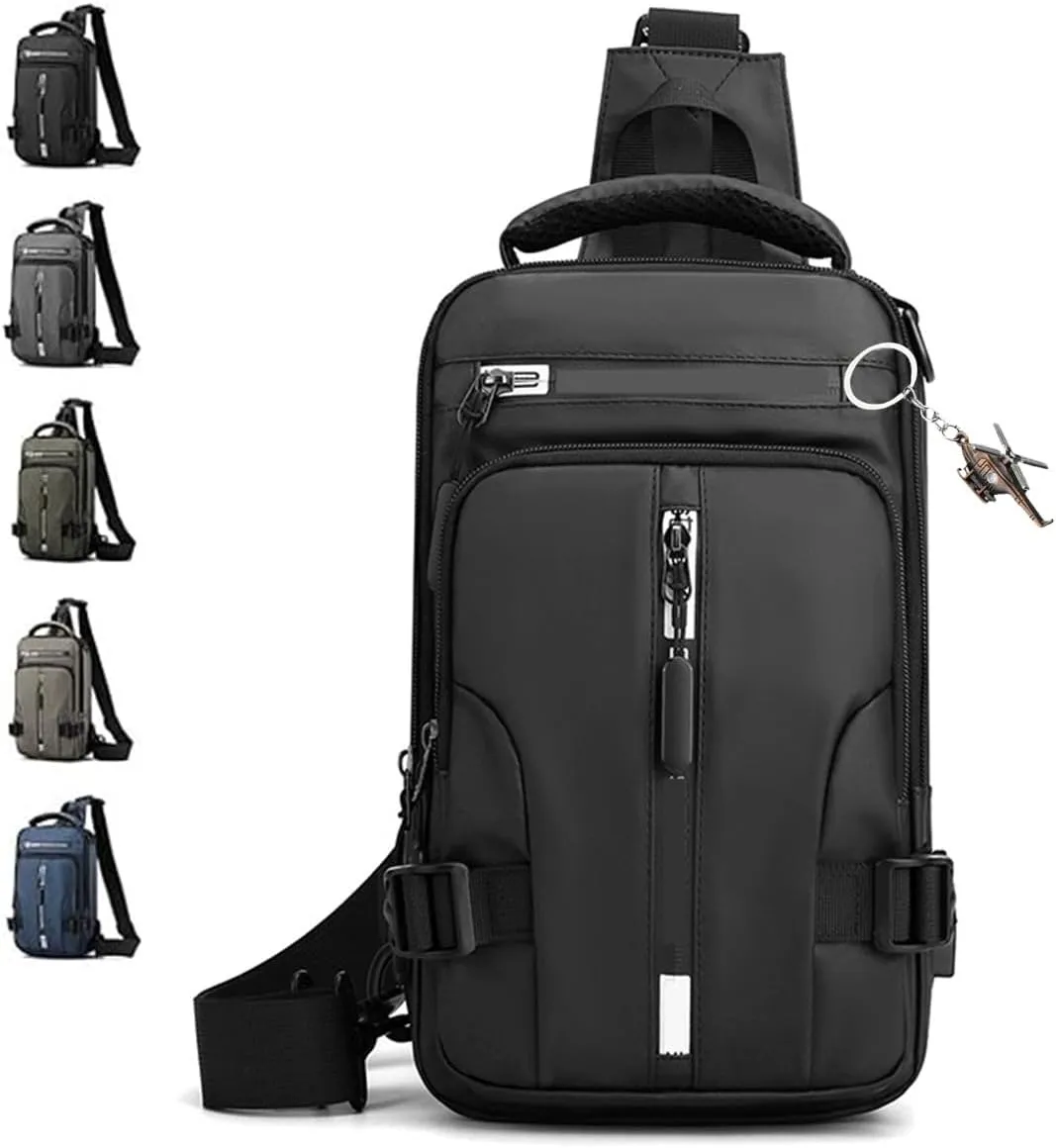Multipurpose Waterproof Crossbody Bag,Walking Backpack with Adjustable Strap,Sling Bags for Men Women for Hiking
