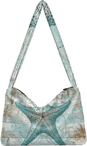 Mushroom Botanical Garden Shoulder Bag, Plush Hand Bag, Zipper Shoulder Bag for Women