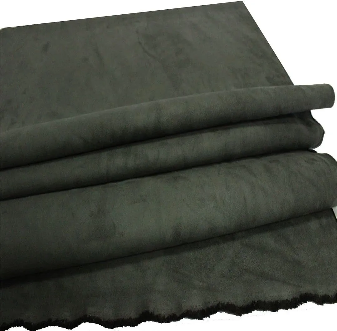 Mybecca Microsuede Fabric 58/60" Width Fabric by The Yard Color: Charcoal (1 Yard, 36"x58") (Precut into 1 Yard Pieces by Prime)