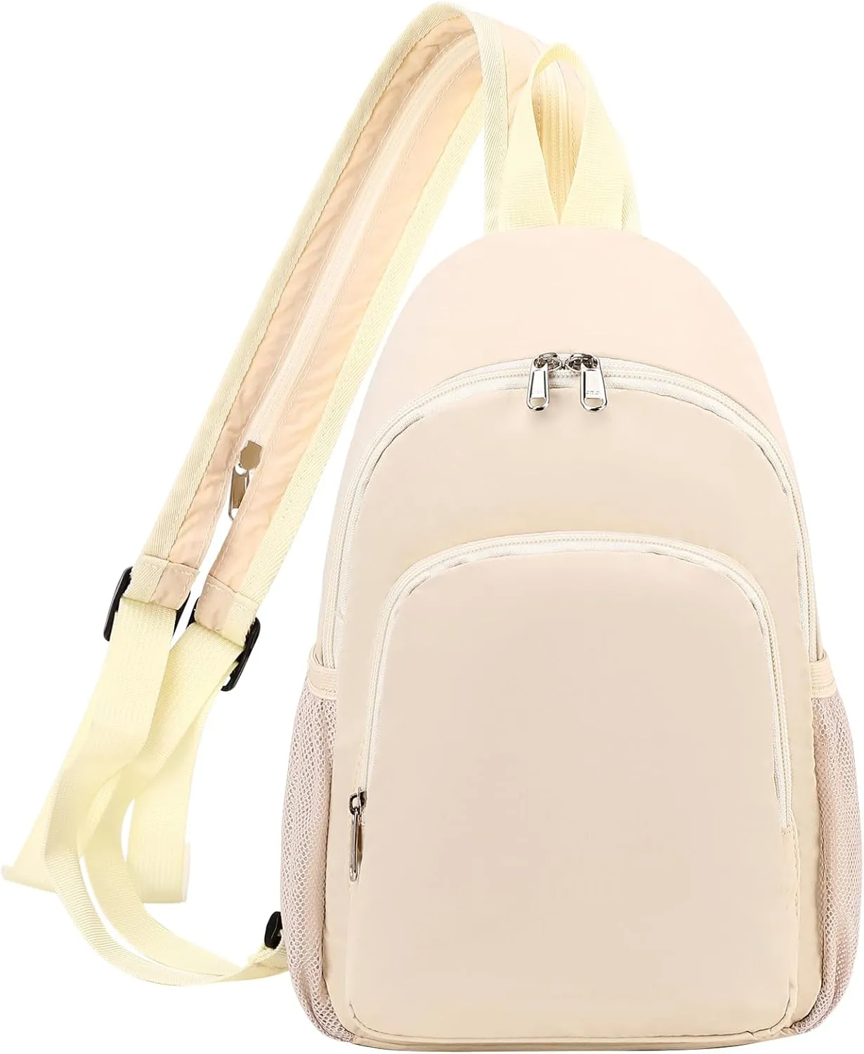 mygreen Sling Bag for Women Casual Daypack Convertible Crossbody Sling Backpack Travel Shoulder Bag Hiking Daypack Beige