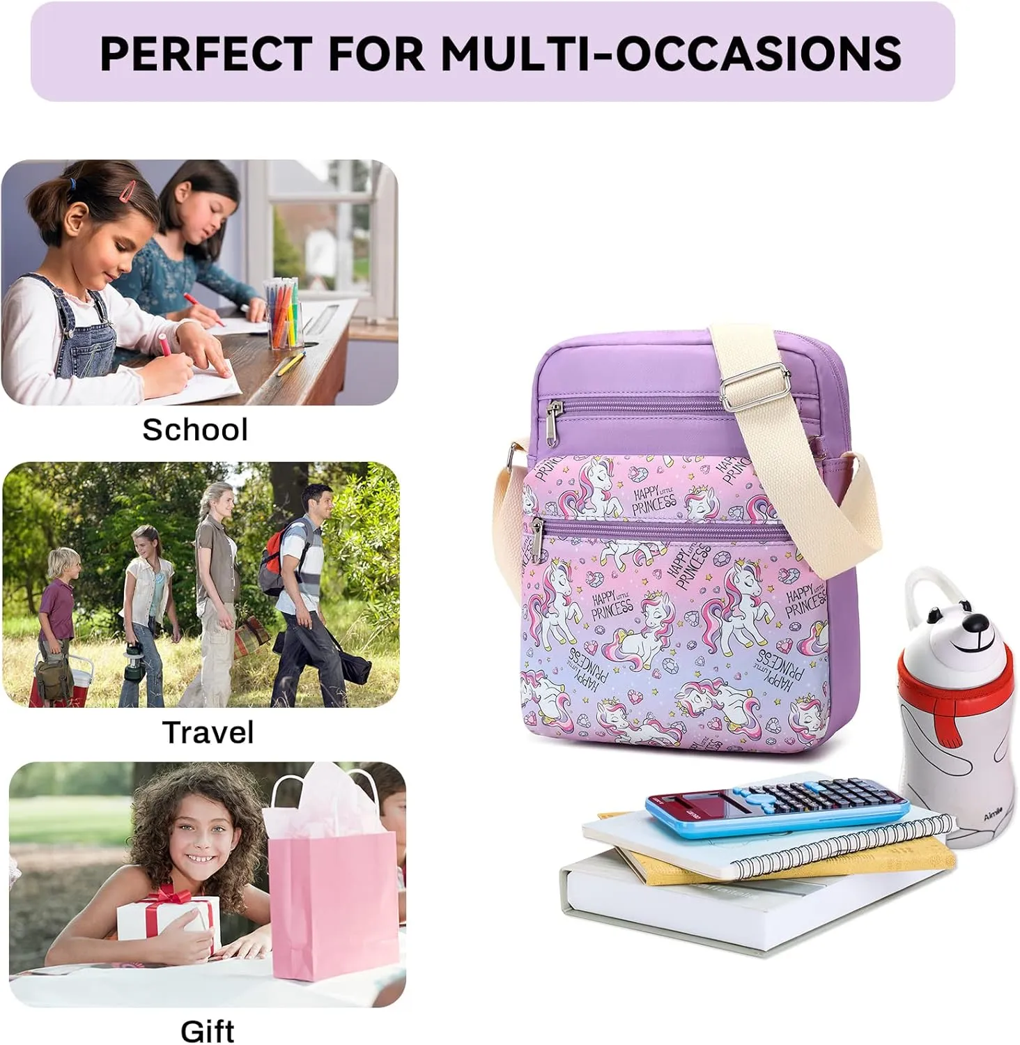 Mygreen Small Crossbody Purse Set for Teen Girls Small Messenger Bags for Kids 9-10 Gifts