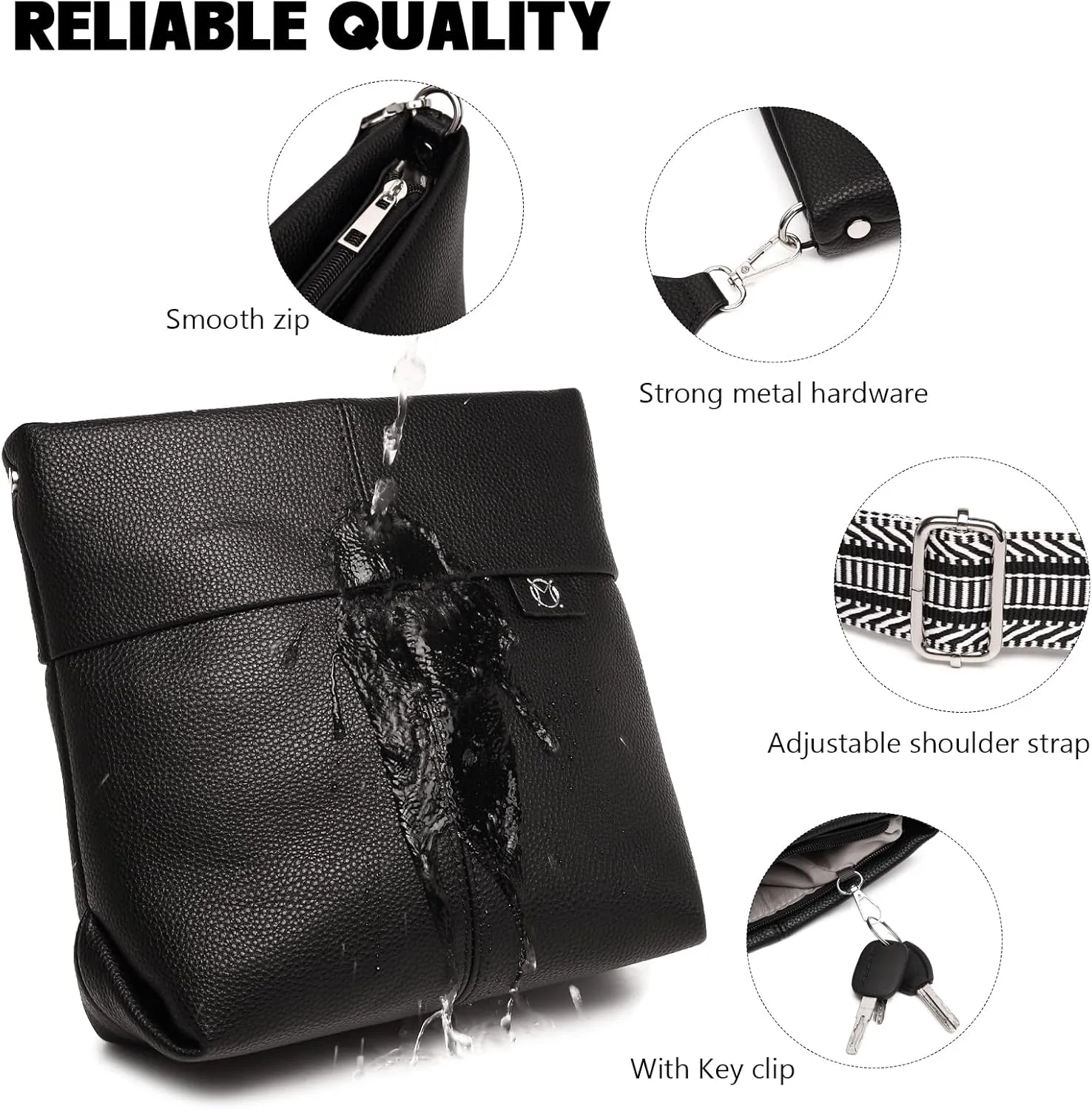 MYHOZEE Crossbody Purses for Women, Cross Body Bags with Two Straps Leather Shoulder Bag Trendy Handbags