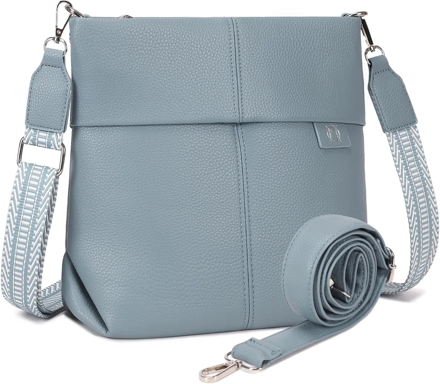MYHOZEE Crossbody Purses for Women, Cross Body Bags with Two Straps Leather Shoulder Bag Trendy Handbags