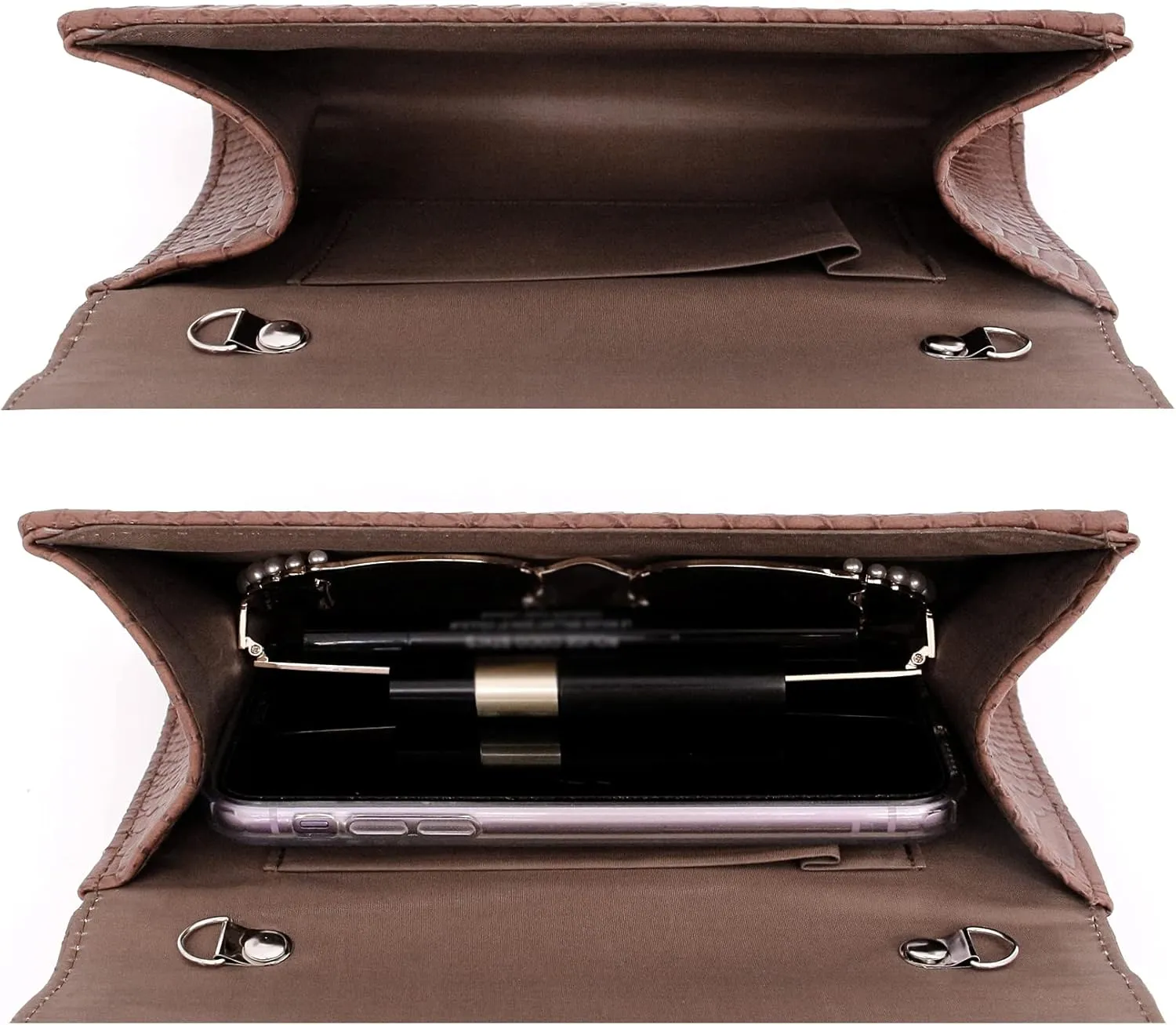 Naimo Flap Dazzling Small Clutch Bag Evening Bag With Detachable Chain