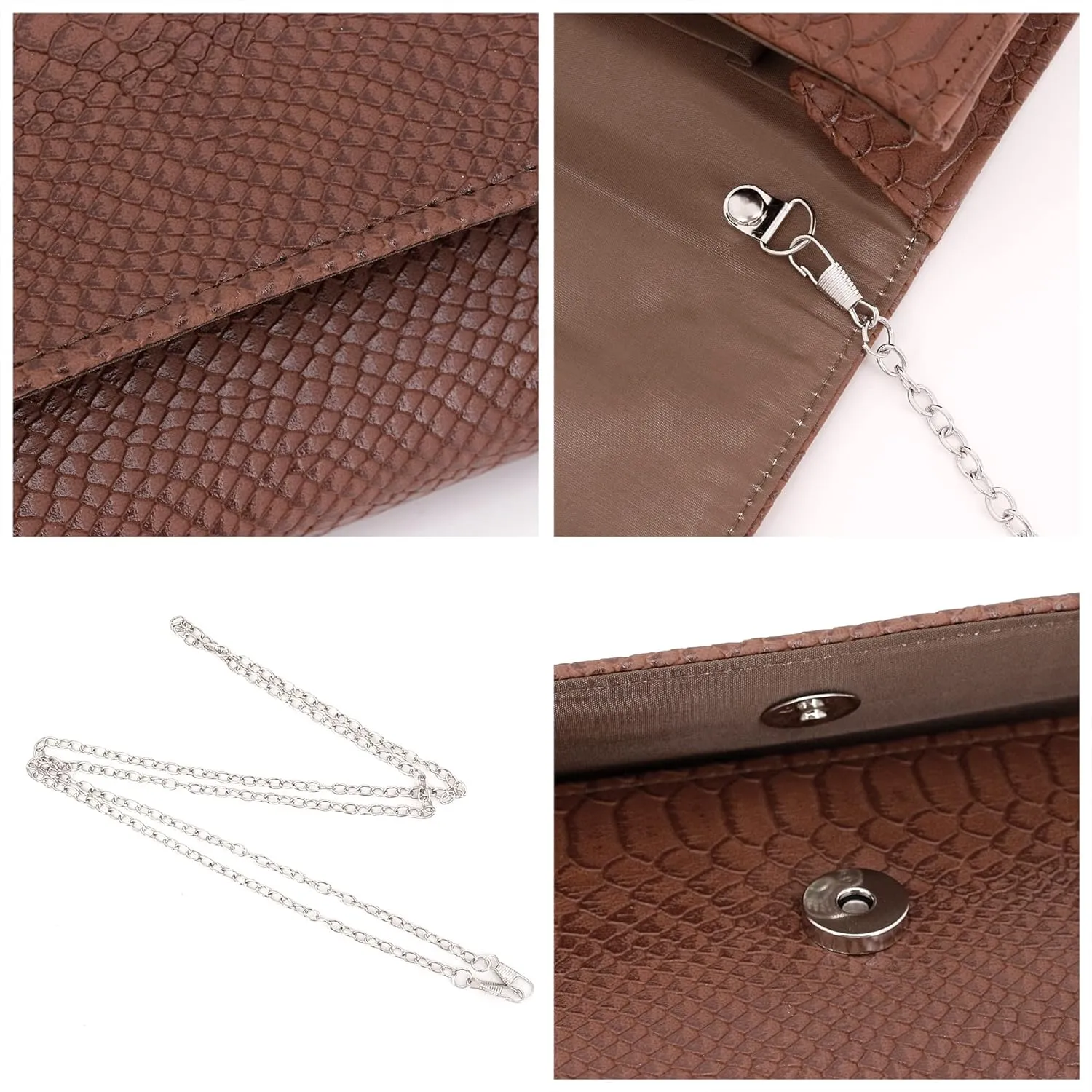 Naimo Flap Dazzling Small Clutch Bag Evening Bag With Detachable Chain