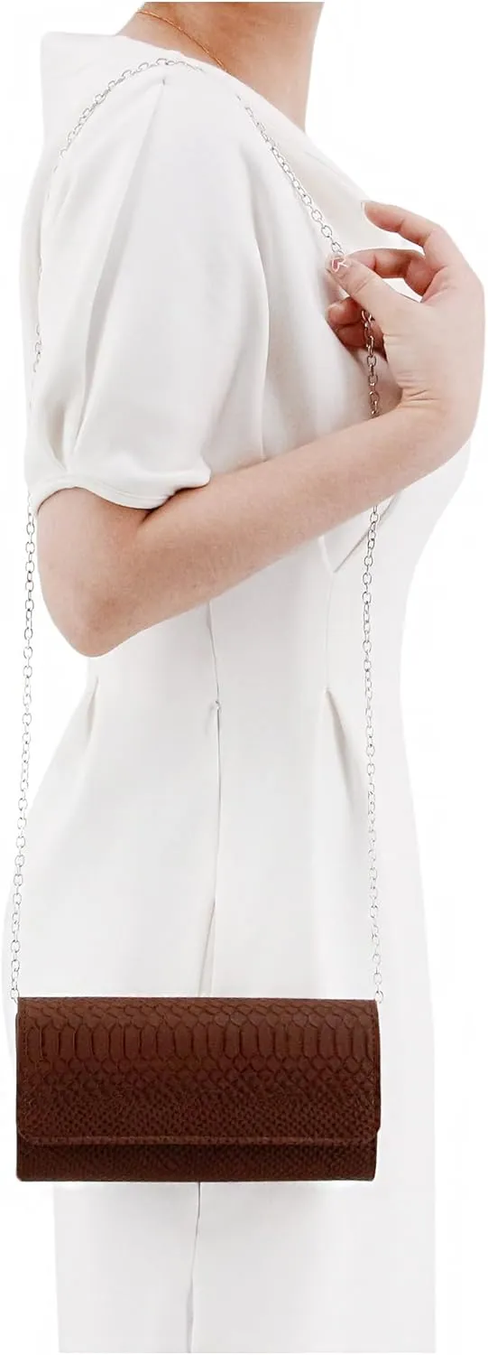 Naimo Flap Dazzling Small Clutch Bag Evening Bag With Detachable Chain