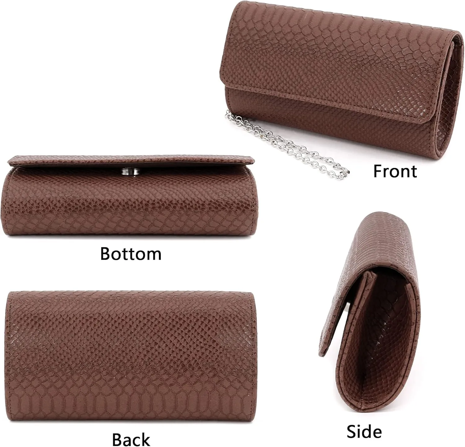 Naimo Flap Dazzling Small Clutch Bag Evening Bag With Detachable Chain