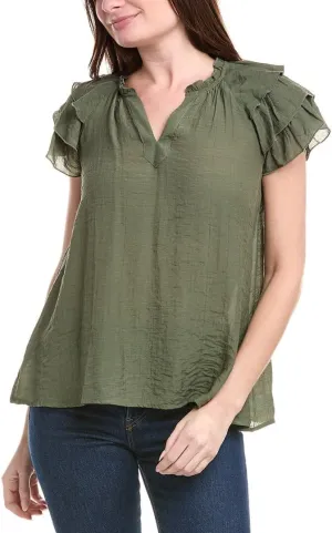 Nanette Nanette Lepore Womens Tiered Sleeve Top, M