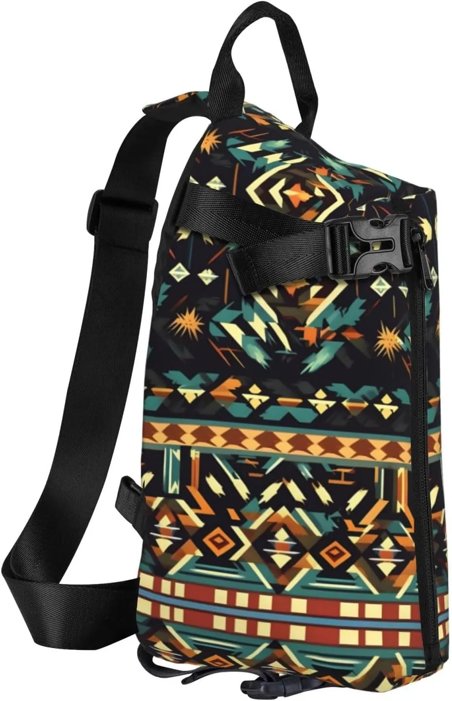Native American Patterns Print Crossbody Backpack Casual Adjustable Bag Multifunctional Sling Backpack