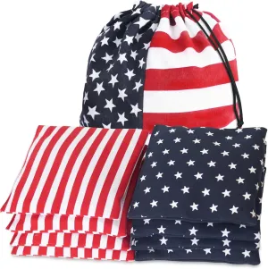 Nattork Cornhole Bags Set of 8 - Premium Corn Hole Bean Bags for Tossing - All Weather Resistant 8 Duck Cloth Double Stiched Corn Hole Bags and Tote Bags - Regulation Size