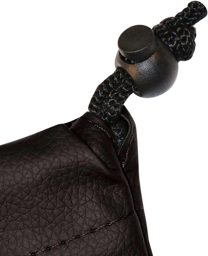 Navage Travel Bag (Black) - Vegan Leather Travel Pouches for Women and Men - Custom-Fit Small Pouch for the Navage Nasal Irrigation System - Versatile Drawstring Pouch and Makeup Bag (8.25"x10.25")