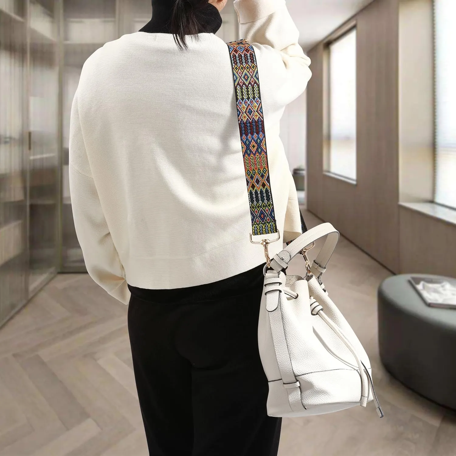 Nefelibata Purse Strap,2" Wide Purse Strap Adjustable Replacement,Multi-pattern Crossbody Handbag Strap