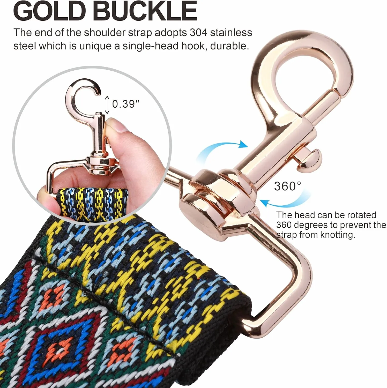 Nefelibata Purse Strap,2" Wide Purse Strap Adjustable Replacement,Multi-pattern Crossbody Handbag Strap