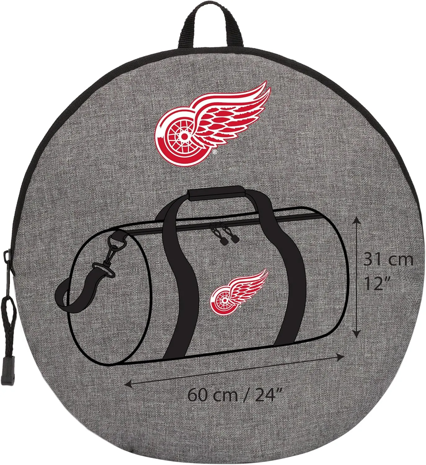 NHL Detroit Red Wings "Wingman" Duffel, 24" x 12" x 12"