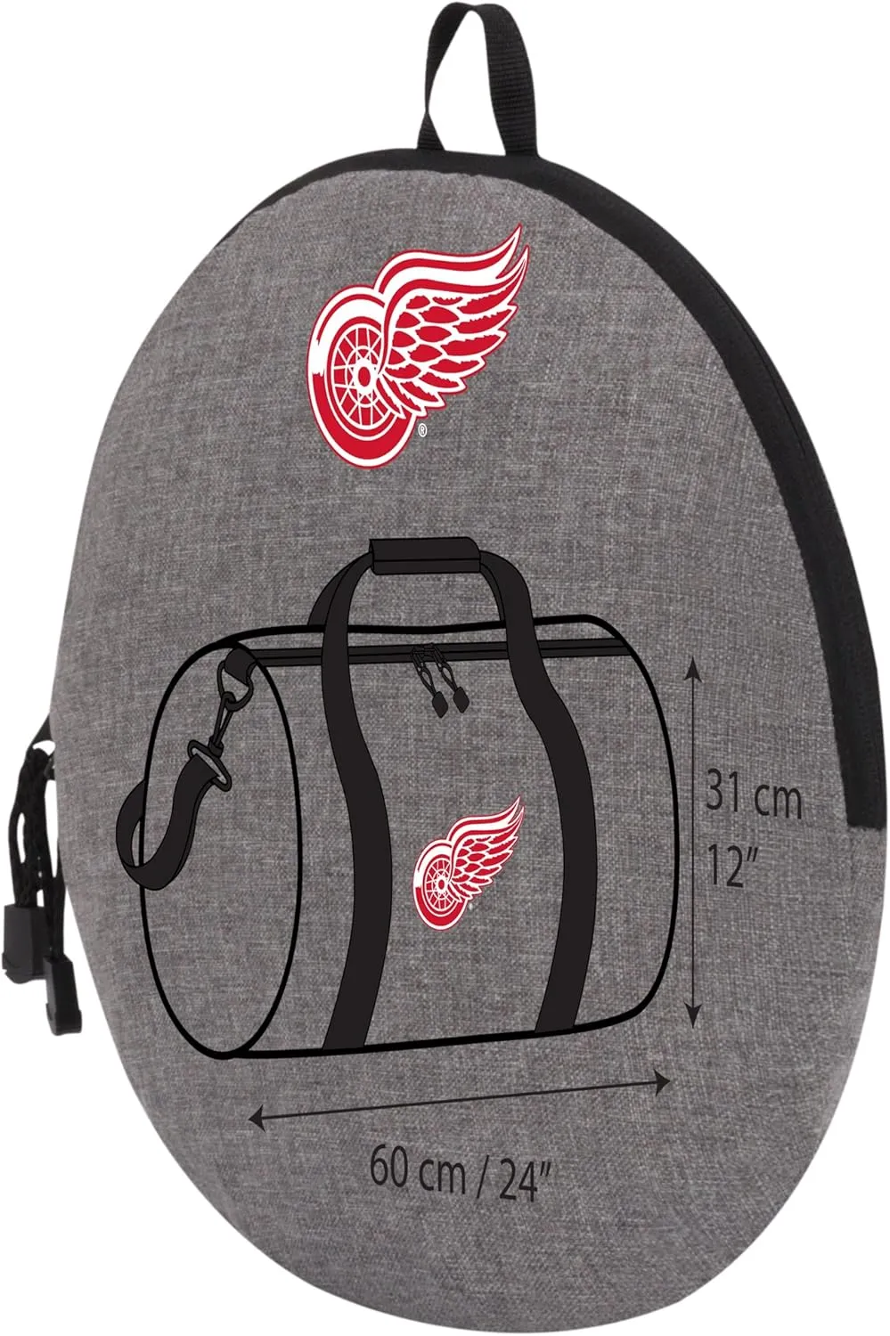 NHL Detroit Red Wings "Wingman" Duffel, 24" x 12" x 12"