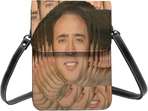 Nic-olas Cage Cell Phone Purse Crossbody Bag for Outdoor Travel Sports Camping Hiking Shoulder Bags