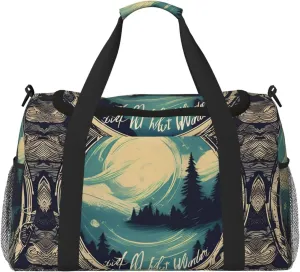 Not All Who Wander Are Lost 1 print Carry on Luggage for Women Men Shoulder Weekender Crossbody Bag for Yoga Travel Must Haves