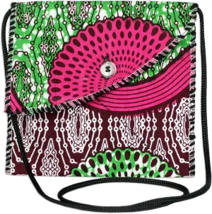 NOVICA Artisan Handmade Cotton Sling Bag Multicolored Printed Shoulder from Ghana Handbags Slings Bohemian ' Otherworldly Beauty'