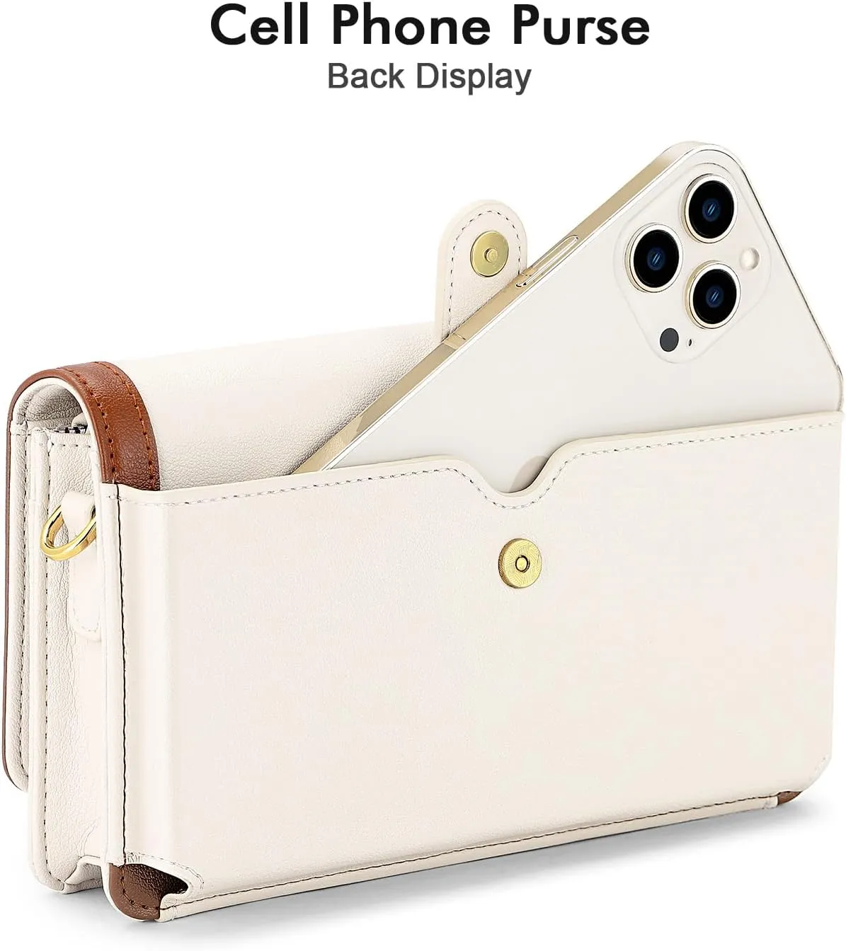 nuoku Crossbody Bag for Women Cellphone Little Purse with Credit Card Slots Lightweight Leather Wristlet Wallet