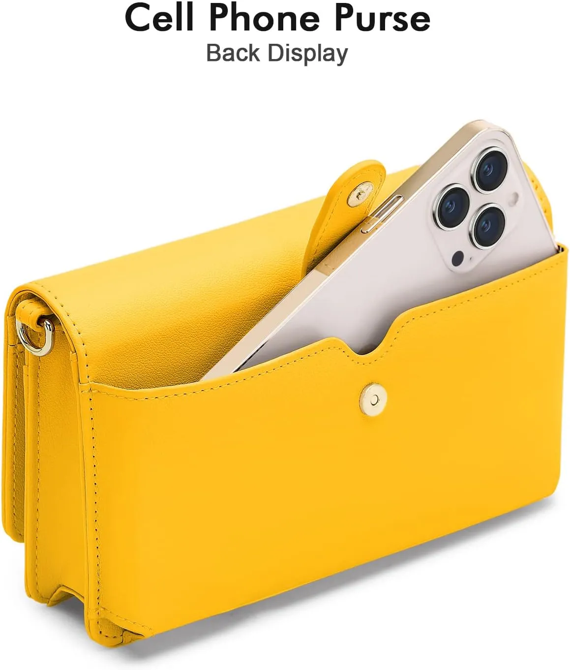 nuoku Crossbody Bag for Women Cellphone Little Purse with Credit Card Slots Lightweight Leather Wristlet Wallet