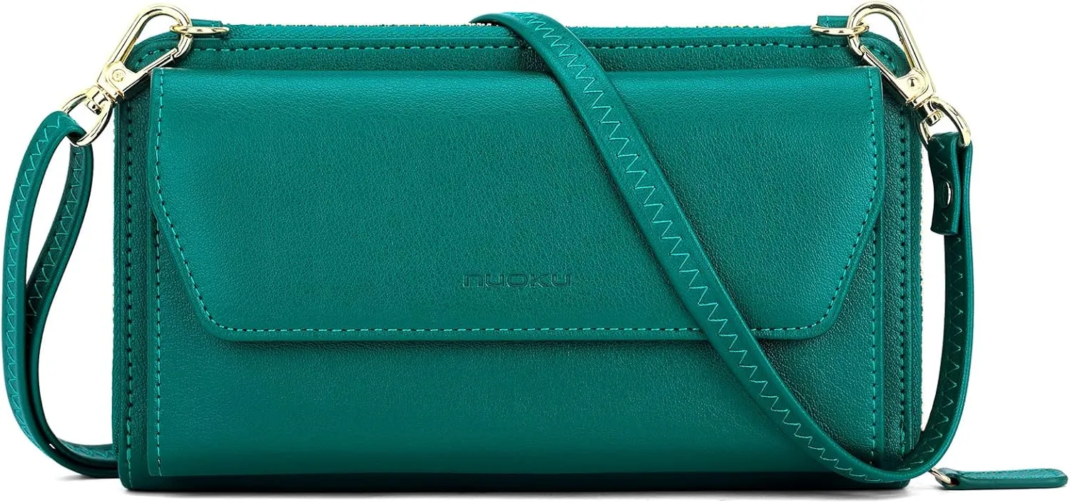 nuoku Wallets for Women Credit Card Slots with RFID Blocking Large Capacity Wristlet
