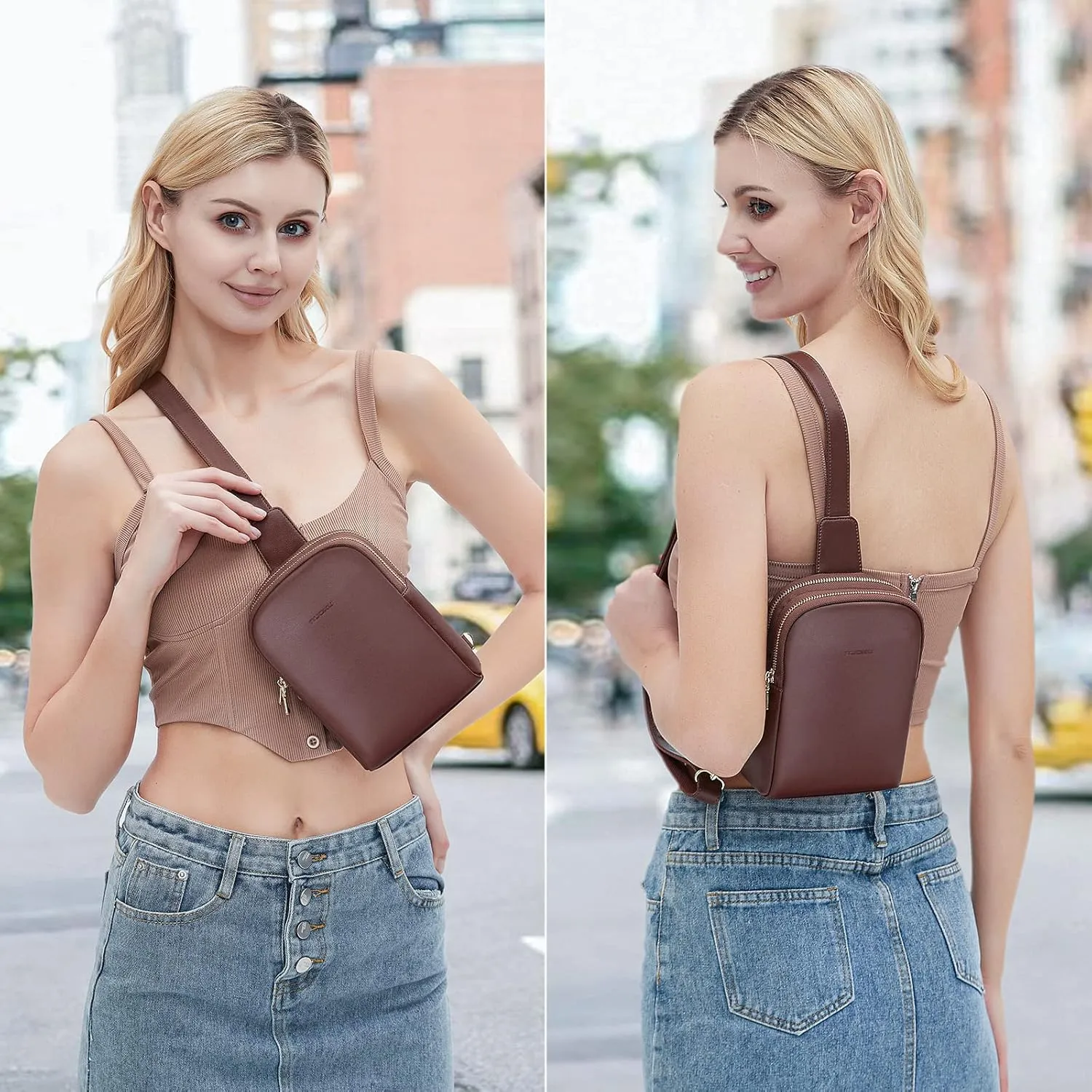nuoku Women's Crossbody Sling Bag - Small RFID Wallet & Cell Phone Pouch
