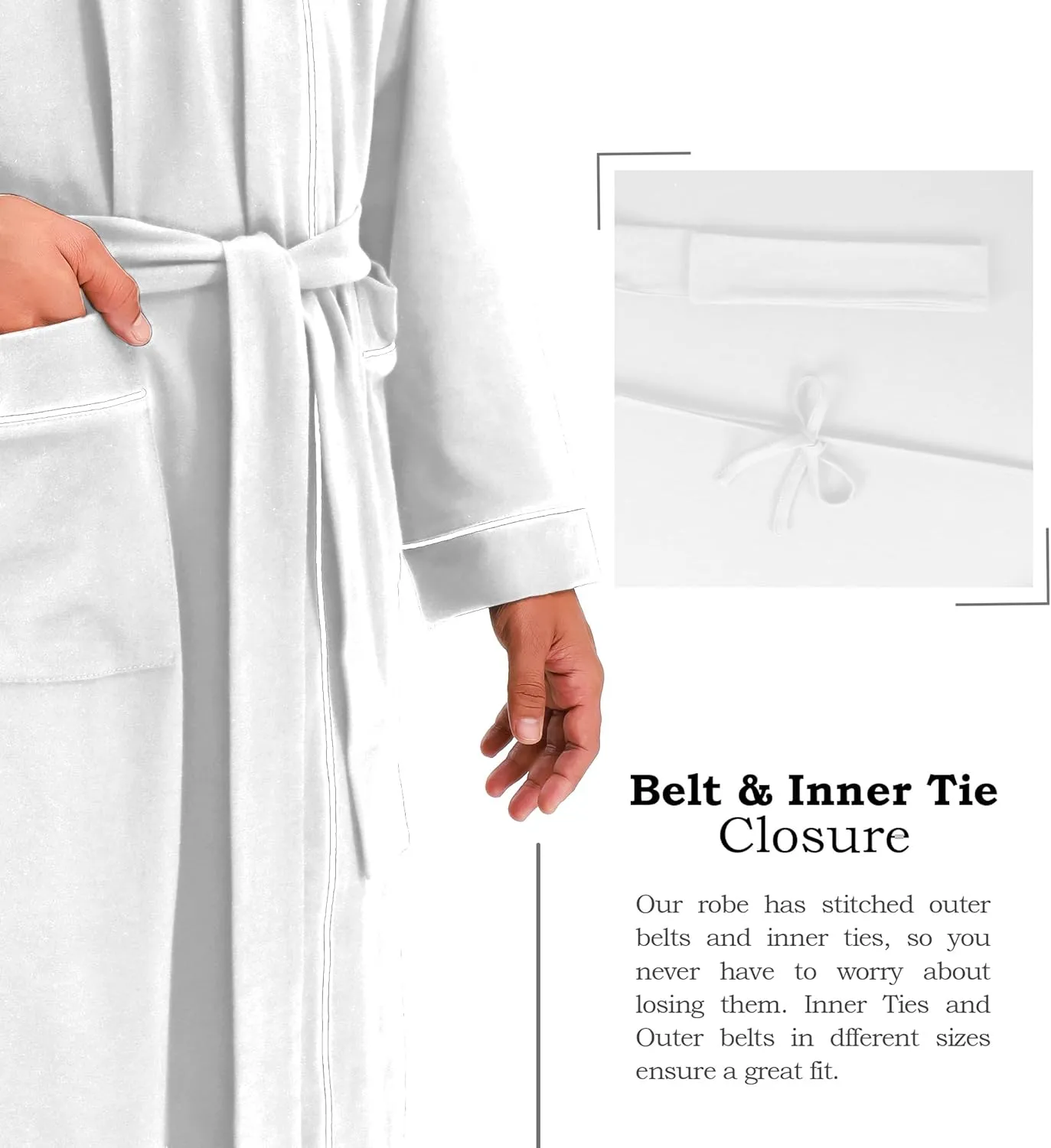 NY Threads Men's Robe Cotton Blend Knit Bathrobe