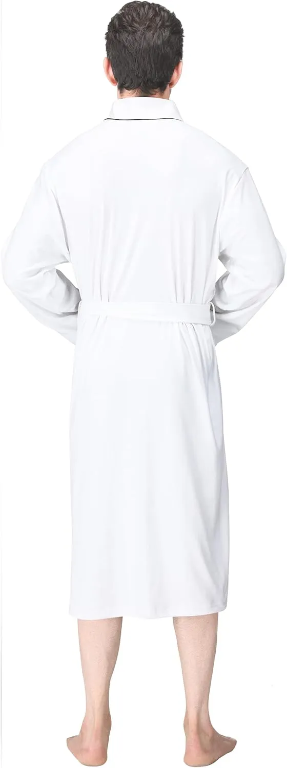 NY Threads Men's Robe Cotton Blend Knit Bathrobe