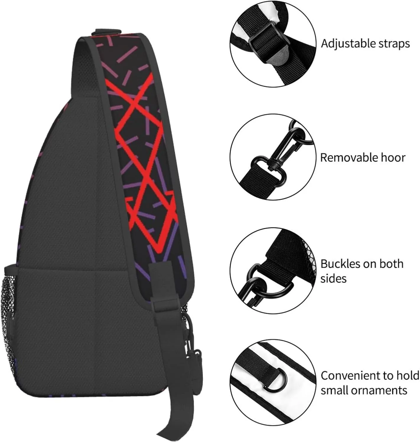 Occult Sigil Of Lucifer Crossbody Backpack For Men Women Sling Shoulder Dachshunds Dog Chest Bag Lightweight One Strap Multipurpose Travel Hiking Daypack
