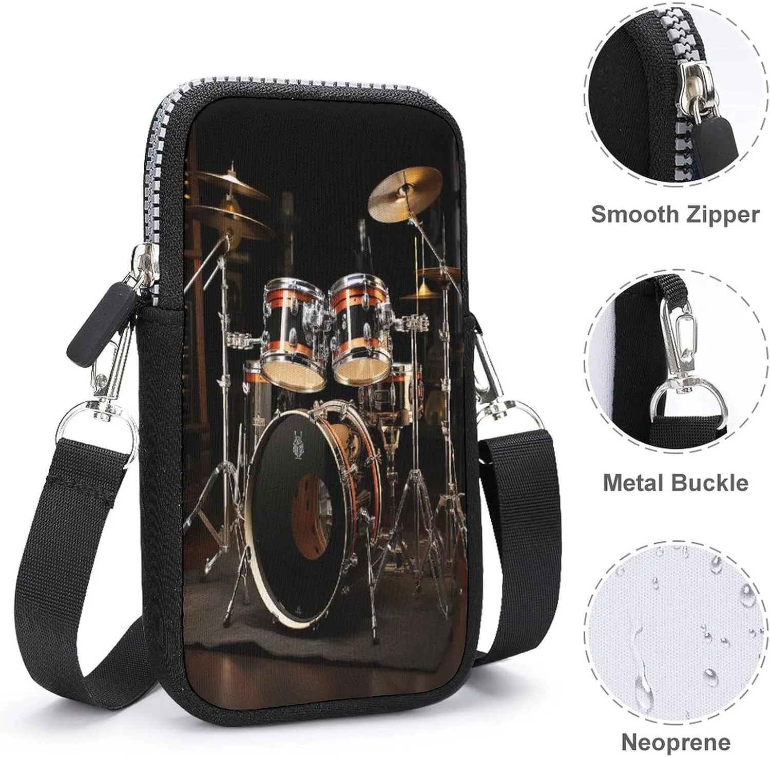 Ocean Wave Small Crossbody Bag for Women,Lightweight Mini Shoulder Bag Wallet Cell Phone Purse For Running,Travel,Commuting