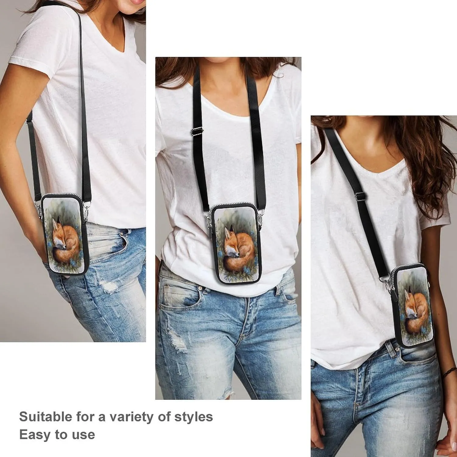 Ocean Wave Small Crossbody Bag for Women,Lightweight Mini Shoulder Bag Wallet Cell Phone Purse For Running,Travel,Commuting