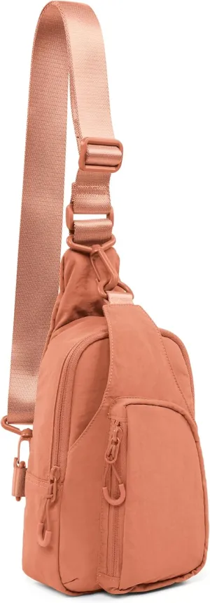 ODODOS Daily Sling Bag with Adjustable Straps Crossbody Chest Bag Lightweight Small Backpack for Casual Traveling Hiking