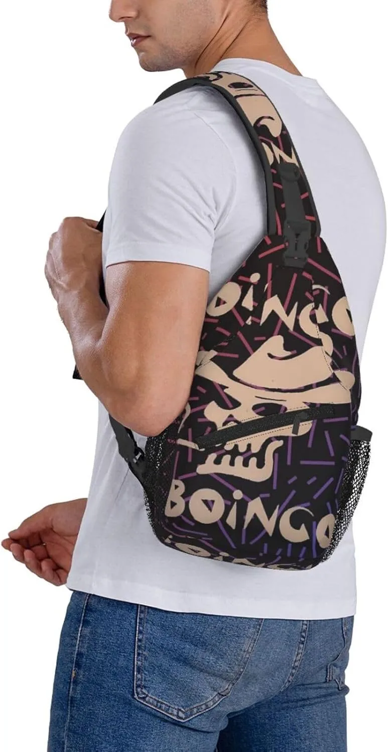 Oingo Music Boingo Small Crossbody Backpack Sling Bag For Men Women Mini One Shoulder Chest Bags Gym Sport Travel Hiking Daypack