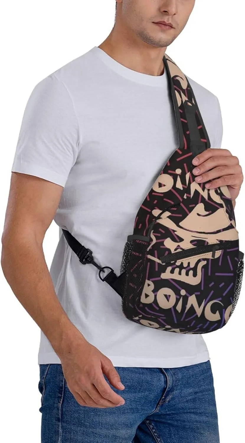 Oingo Music Boingo Small Crossbody Backpack Sling Bag For Men Women Mini One Shoulder Chest Bags Gym Sport Travel Hiking Daypack