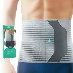 OPPO 2360 Abdominal Binder - Breathable Postpartum, Postoperative, Hernia Belts - Compression Garment for Men and Women (Grey, XX-Large, 1-Pack)