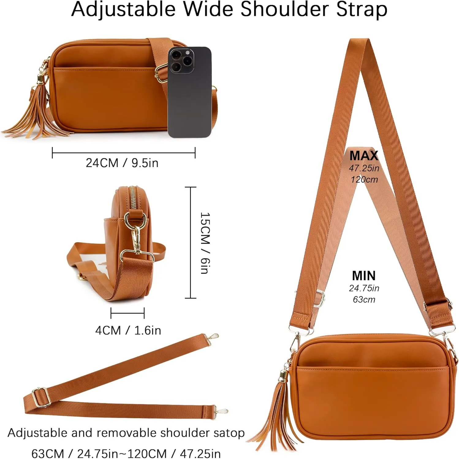 ORAD Crossbody Bags for Women, Cellphone Bags Card Holder Wallet Purse and Handbags