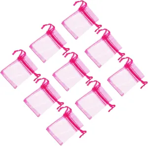 ORFOFE 100pcs Organza Pouches Bulk Drawstring Jewelry Bag Sheer Candy Bags Sample Storage Packing for Cosmetics Party Supplies Craft Projects