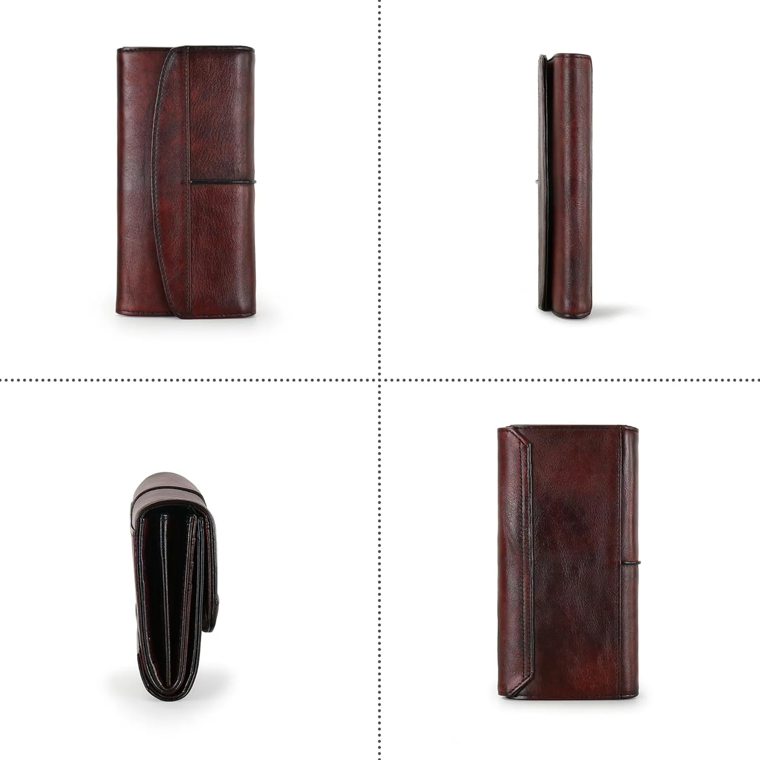 ORIREAL Wallets for Women Large Capacity Leather Clutch Wallet Card Organizer Women's Purse
