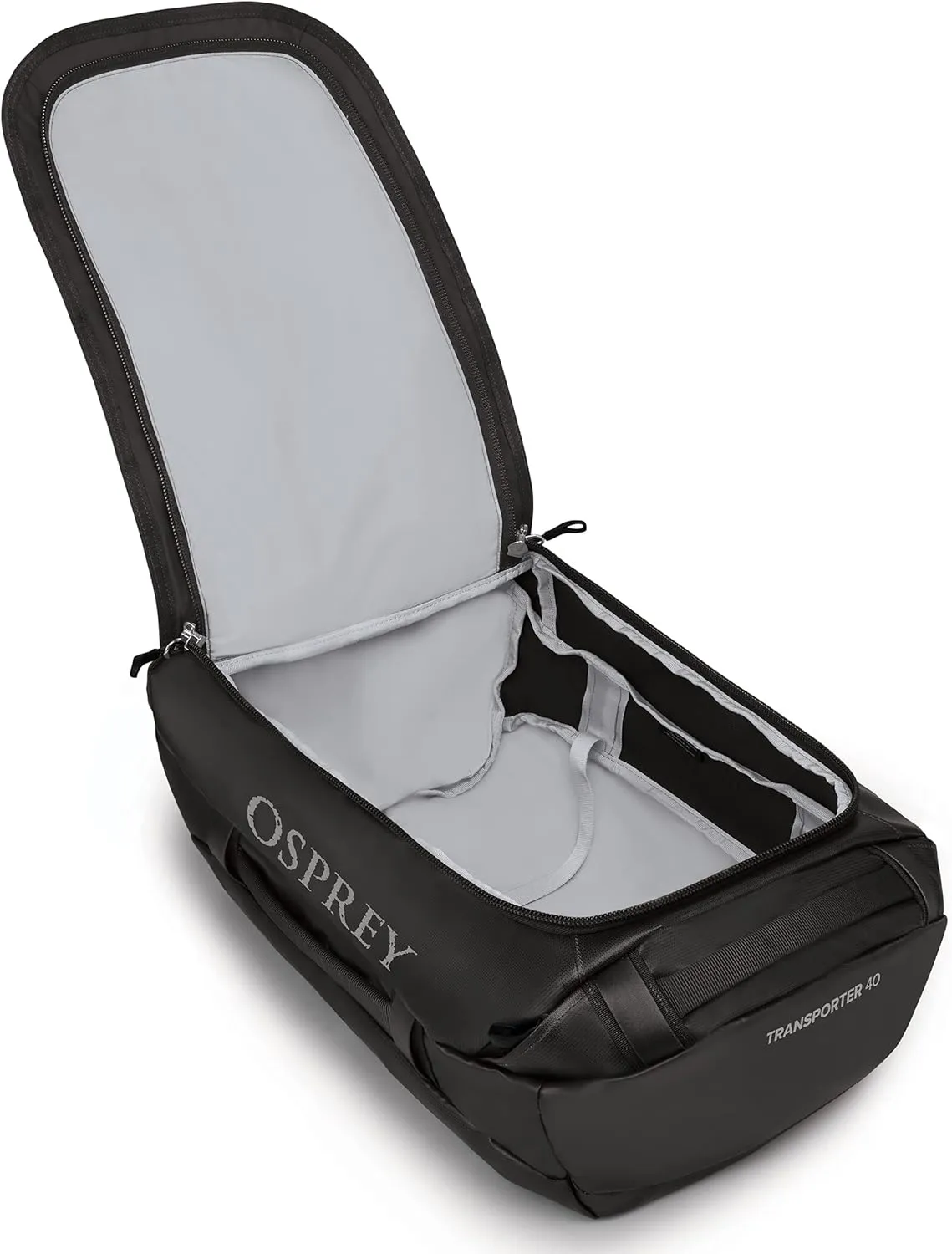 Osprey Transporter 40L Travel Duffel Bag, Black